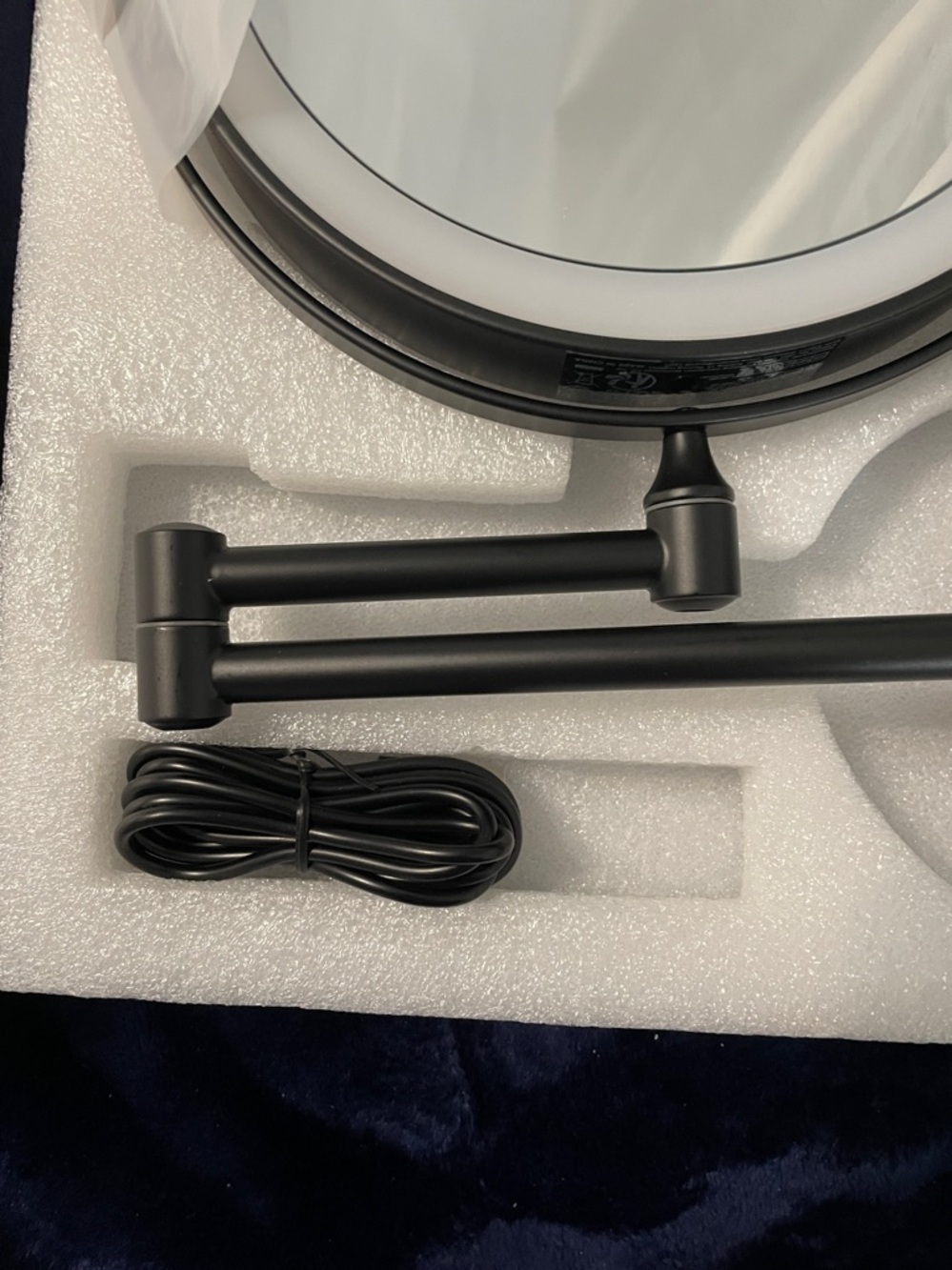 Wall Mounted LED Vanity Mirror - Black - Picture 5 of 7
